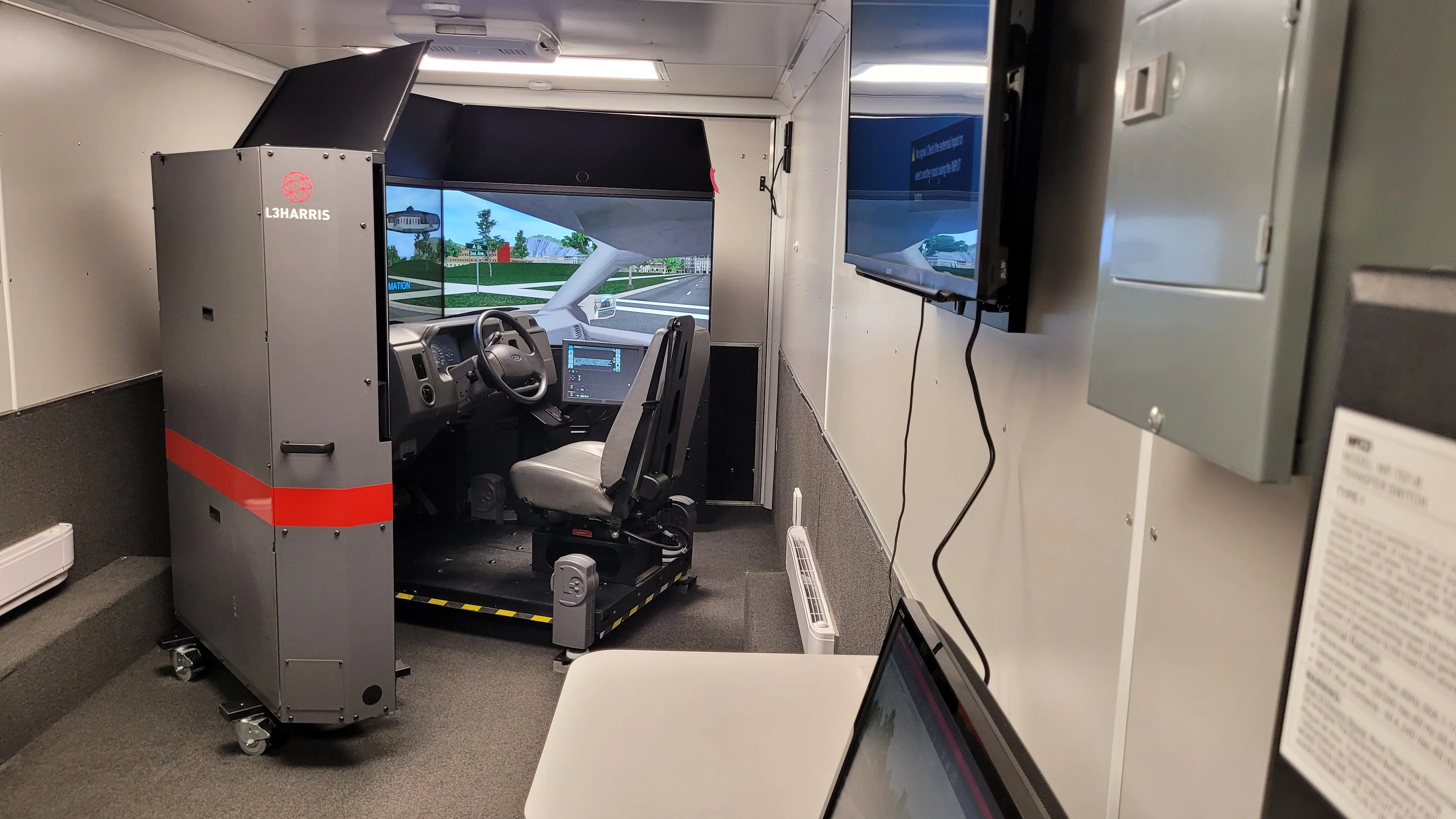 Interior of the Training Wheelz USA driving simulator