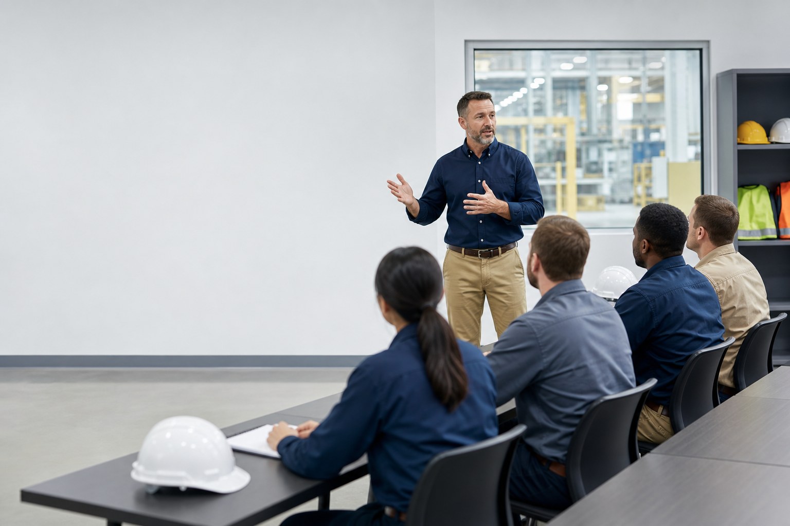 Workplace safety training in progress