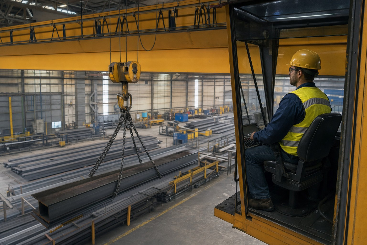 Workplace lifting equipment used in safety training
